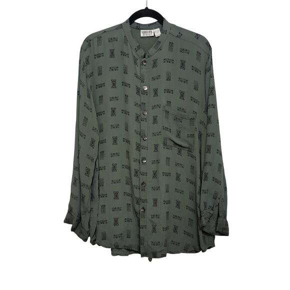 Green Rayon Blouse - Picture 1 of 10